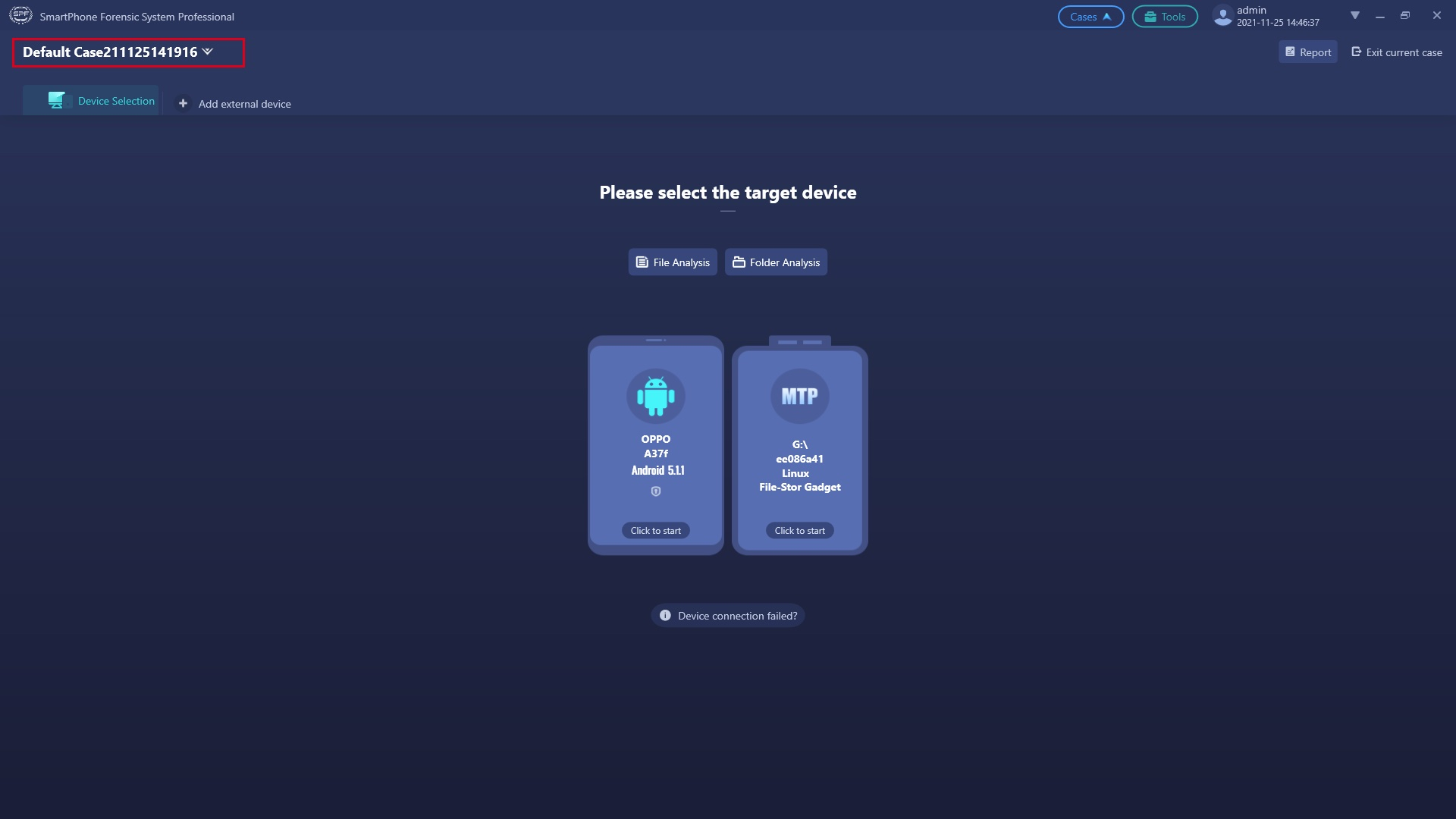 提取移动设备选择 - SPF Pro