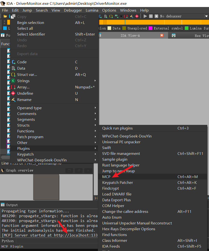 IDA-MCP-ida-启动mcp-server